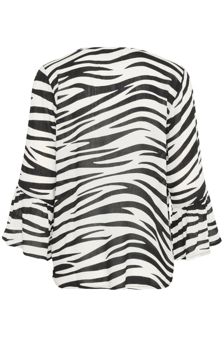 Kurzarm-Bluse Regular fit Chalk/Black Animal animal - Image 5