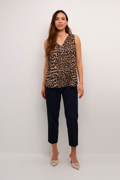 Ärmellose Bluse Regular fit Classic Leopard - Image 1