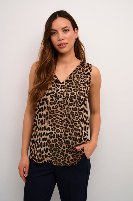 Ärmellose Bluse Regular fit Classic Leopard - Image 2