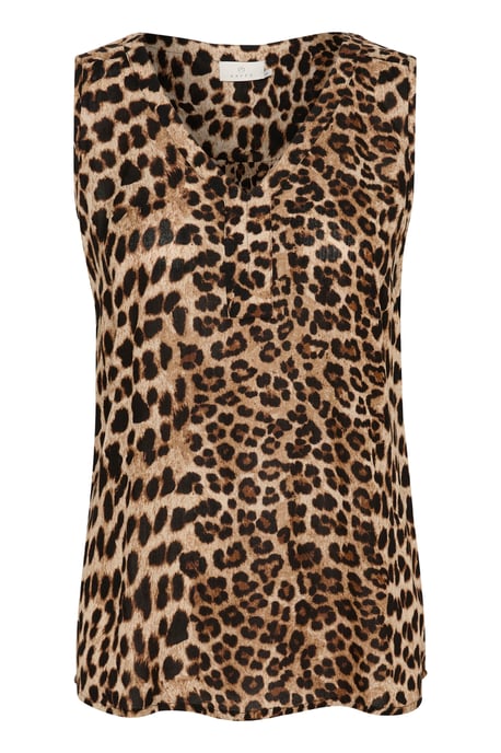 Ärmellose Bluse Regular fit Classic Leopard - Image 4