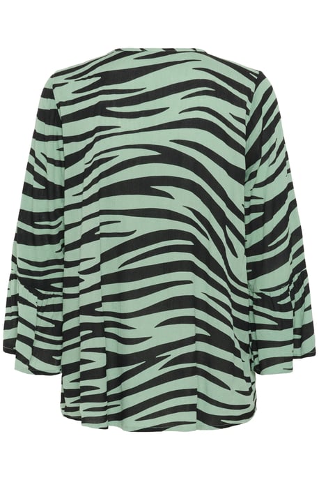 Kurzarm-Bluse Regular fit Green/Black Animal - Image 5