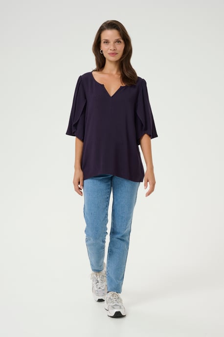 Kurzarm-Bluse Loose fit Dawn Purple - Image 1