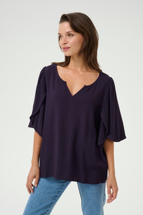 Kurzarm-Bluse Loose fit Dawn Purple - Image 5