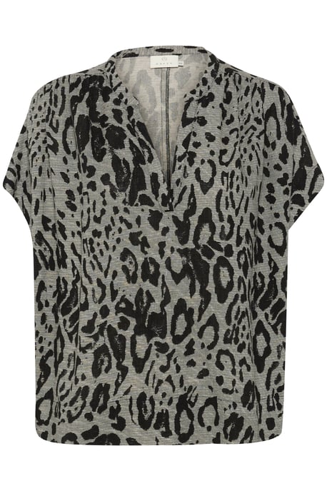 Kurzarm-Bluse Loose fit Moonstruck / Black Animal - Image 4