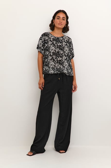 Ärmellose Bluse Loose fit Black/White Graphic Snake black white - Image 2