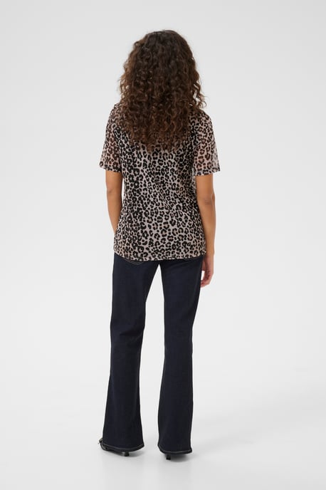 Kurzarm-Bluse Casual fit Leopard - Image 2