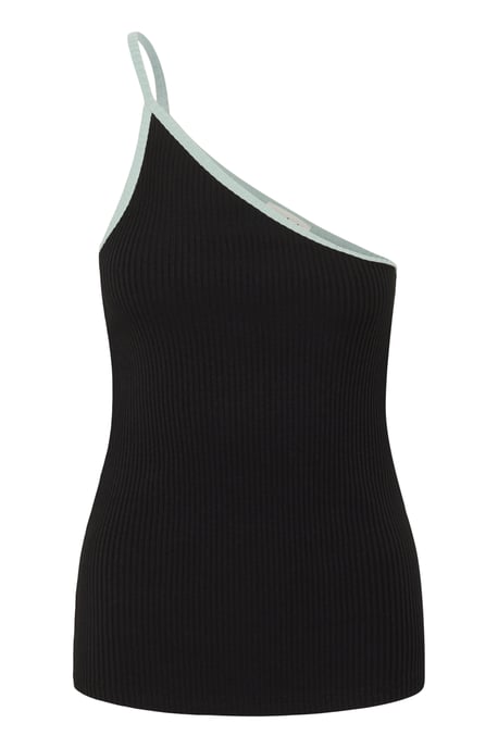 Jerseytop Slim fit Black with Silver Blue - Image 4
