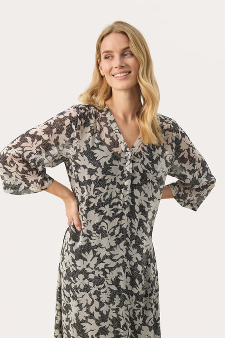 Kleid Gerade Passform Black Stitch Leaf print black multi - Image 3