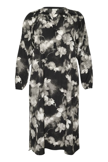 Kleid Loose fit Black/White Flower Print black offwhite - Image 4