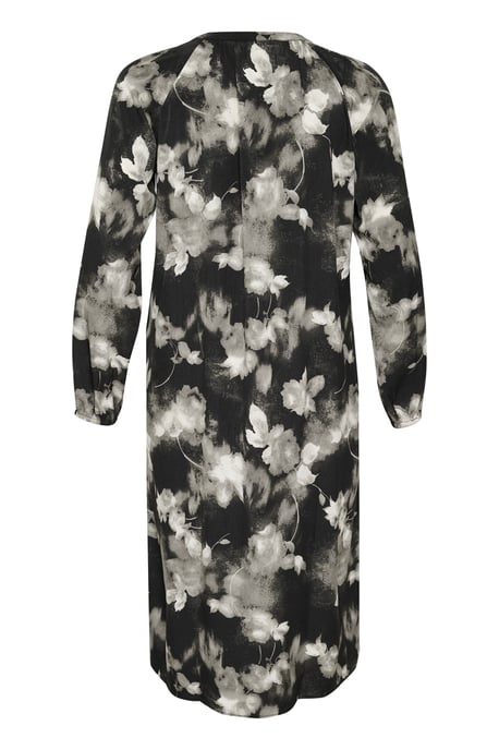 Kleid Loose fit Black/White Flower Print black offwhite - Image 5