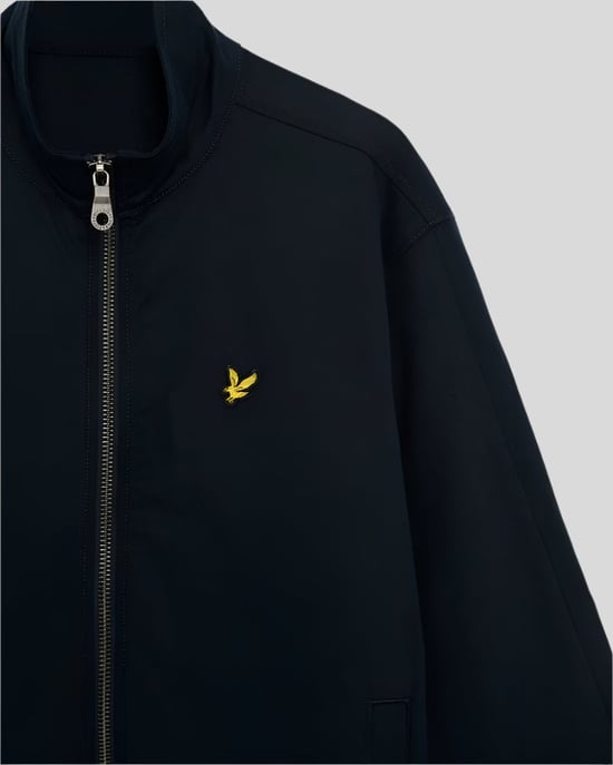 Lyle & Scott Twilljacke mit hohem Kragen – Dunkelmarineblau - Image 6
