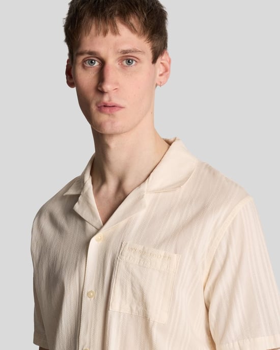 Lyle & Scott Resort-Hemd mit Lochstickerei - Beige - Image 4