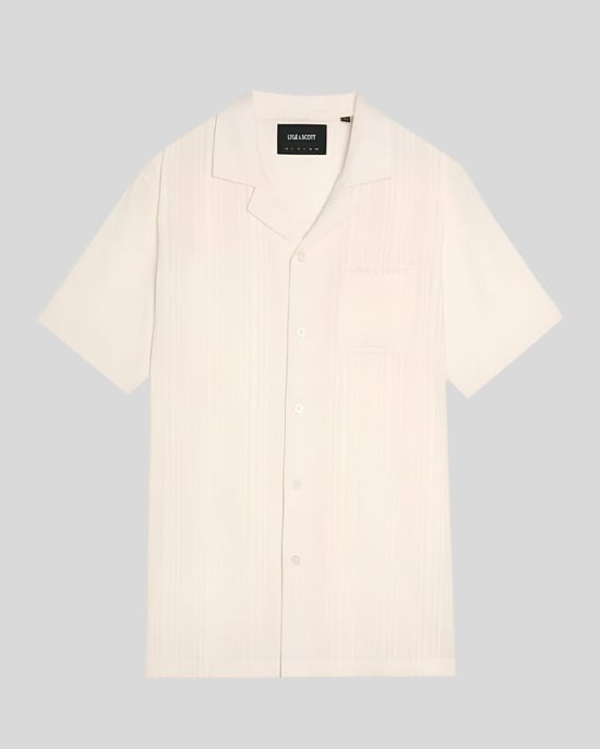 Lyle & Scott Resort-Hemd mit Lochstickerei - Beige - Image 5
