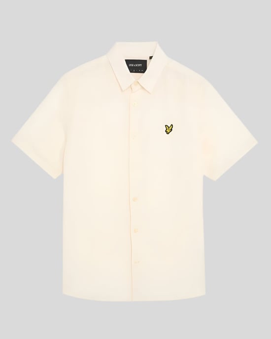 Lyle & Scott Hanf-Kurzarmhemd - Beige - Image 5