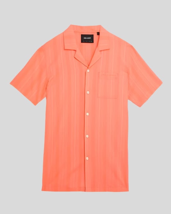 Lyle & Scott Resort-Hemd mit Broderie-Muster – Koralle - Image 5