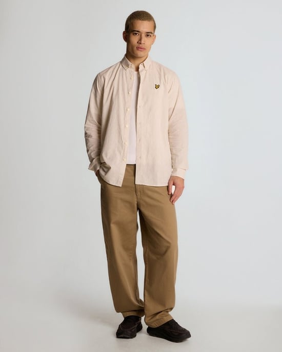 Lyle & Scott Oxford-Leinenhemd - Gelb - Image 2