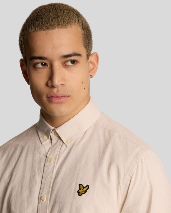 Lyle & Scott Oxford-Leinenhemd - Gelb - Image 4
