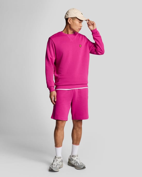 Lyle & Scott Sweatshirt mit Rundhalsausschnitt – Fuchsie - Image 2