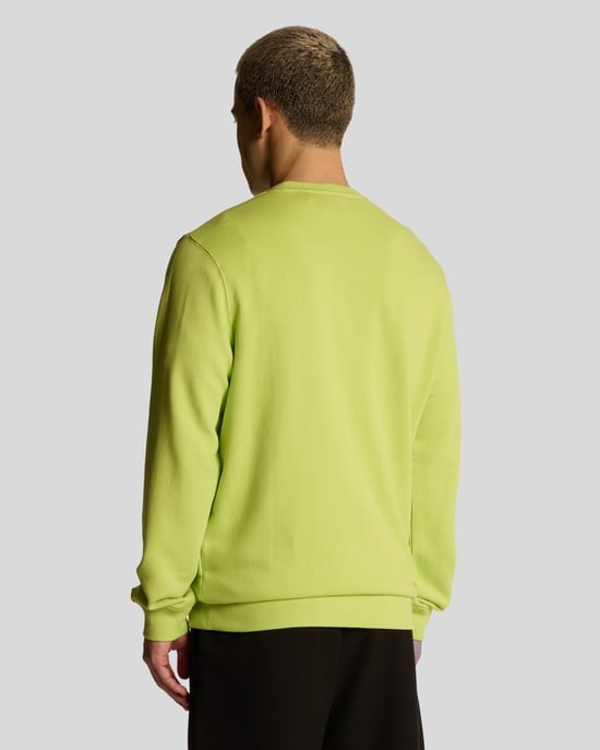 Lyle & Scott Sweatshirt mit Rundhalsausschnitt – Limettengrün - Image 3