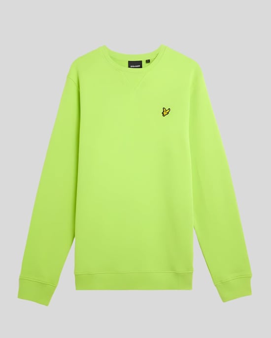 Lyle & Scott Sweatshirt mit Rundhalsausschnitt – Limettengrün - Image 5