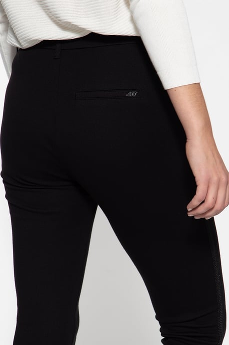 Amor, Truth & Trust Damen ATT JEANS Stretchhose mit seitlichem Streifen Ruby schwarz - Image 5