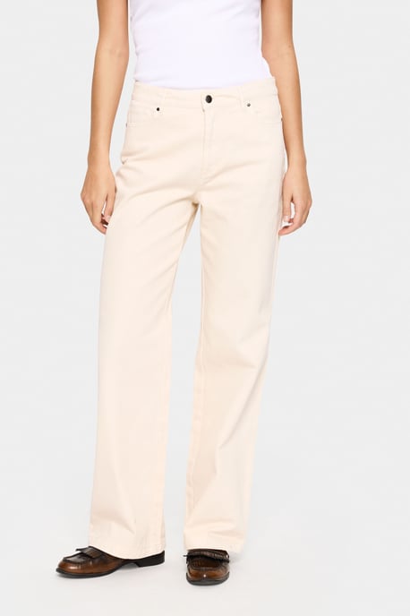 Jeans Gerade Passform Creme - Image 2