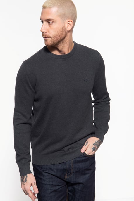 Way of Glory Herren WAY OF GLORY Herren Pullover mit Rundhals-Ausschnitt anthrazit - Image 2