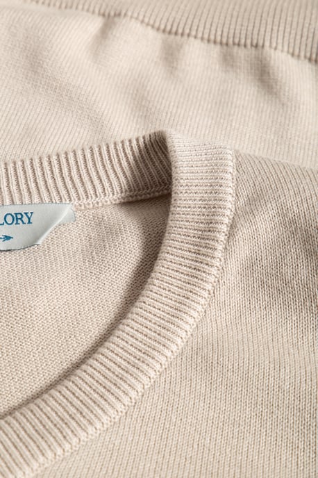 Way of Glory Herren WAY OF GLORY Herren Pullover mit V-Ausschnitt ecru - Image 4