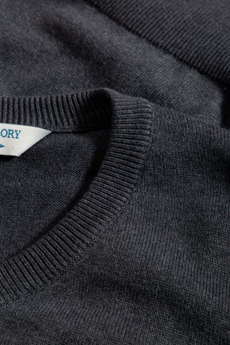 Way of Glory Herren WAY OF GLORY Herren Pullover mit V-Ausschnitt anthrazit - Image 4
