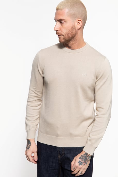Way of Glory Herren WAY OF GLORY Herren Pullover mit Rundhals-Ausschnitt ecru - Image 2