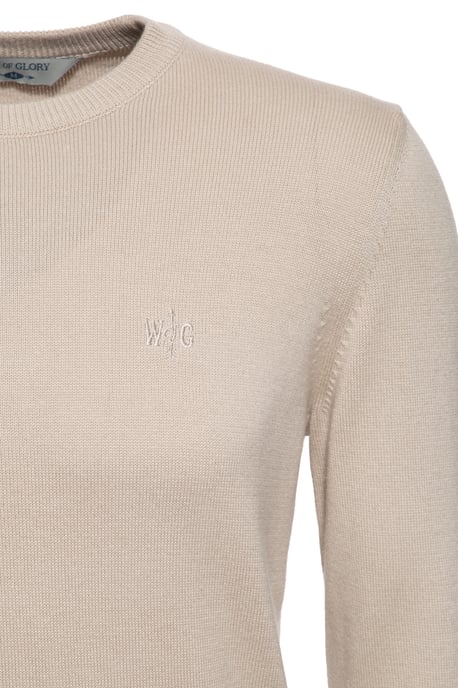 Way of Glory Herren WAY OF GLORY Herren Pullover mit Rundhals-Ausschnitt ecru - Image 5