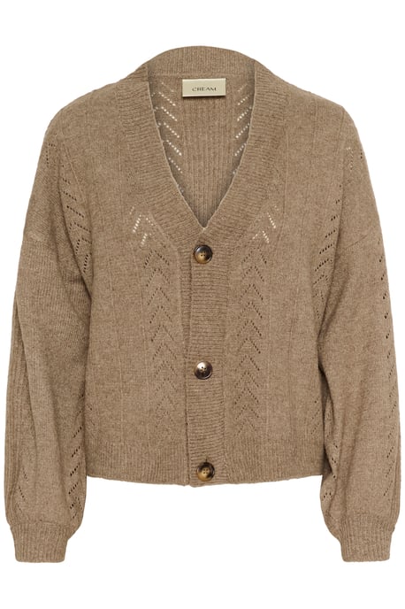 Strickjacke Straight fit Walnut Melange beige - Image 4