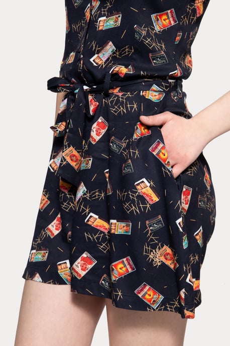 Queen Kerosin Damen 50s Style Jumpsuit navy - Image 4