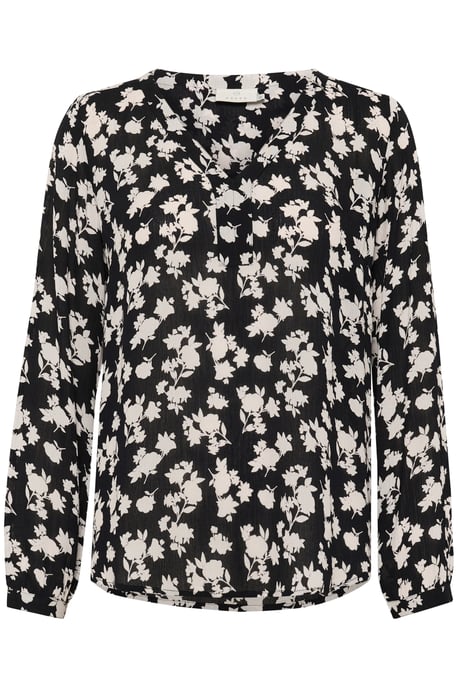Langarm-Bluse Regular fit Black/Turtledove Flower Print - Image 4
