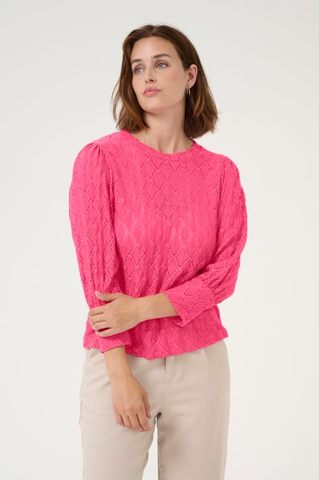 Langarm-Bluse Regular fit Raspberry pink - Image 3