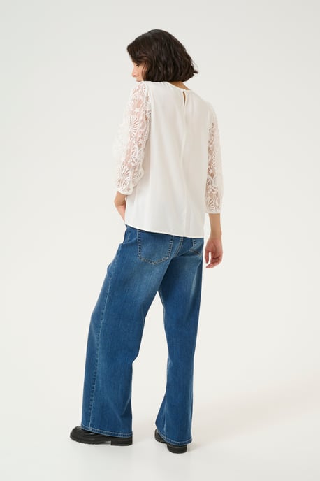 Langarm-Bluse Regular fit Chalk white - Image 2