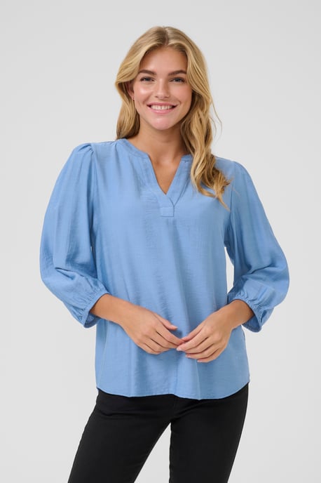 Langarm-Bluse Regular fit Silver Lake Blue CC blue - Image 3
