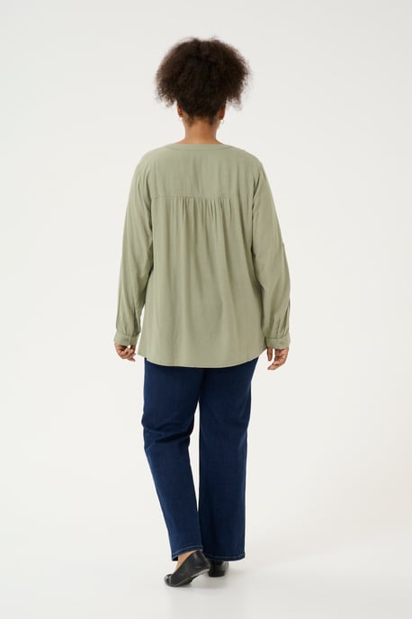Langarm-Bluse Regular fit Oil Green - Image 2