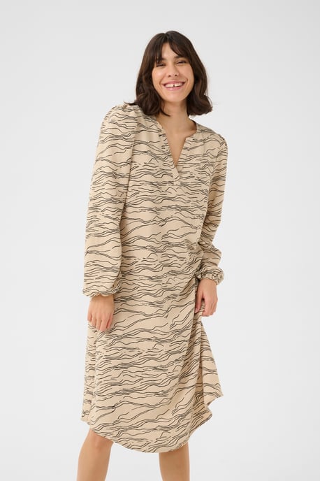 Langarm-Bluse Regular fit Nomad w. Black Deep graphic beige - Image 3