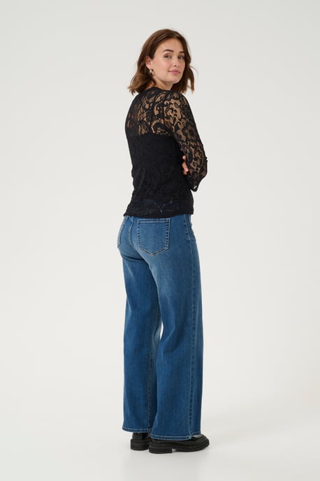 Langarm-Bluse Regular fit Black - Image 2