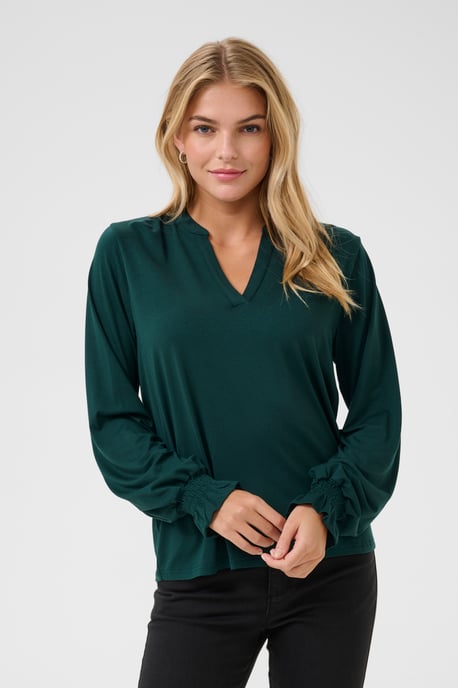 Langarm-Bluse Regular fit Ponderosa Pine dark green - Image 3