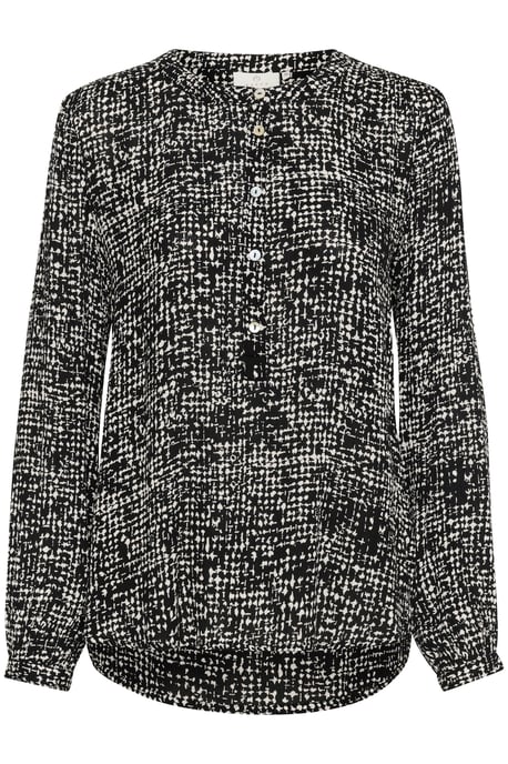 Langarm-Bluse Regular fit Black/Turtledove Graphic Dot black white - Image 4