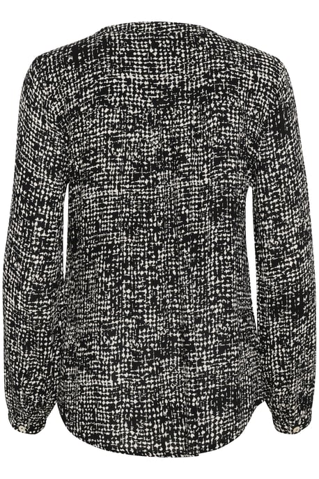 Langarm-Bluse Regular fit Black/Turtledove Graphic Dot black white - Image 5