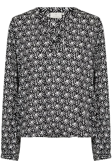 Langarm-Bluse Regular fit Black/Moonstruck Retro Print black darkgrey - Image 5