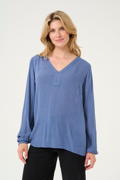 Langarm-Bluse Regular fit Blue Indigo - Image 2