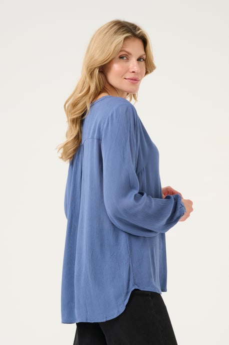 Langarm-Bluse Regular fit Blue Indigo - Image 3