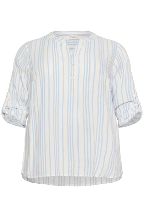 Langarm-Bluse Regular fit Chalk/Soft Chambray Stripe white blue - Image 4