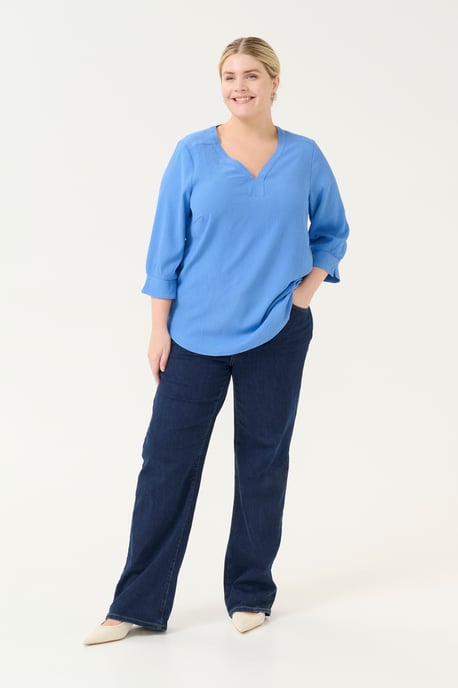 Langarm-Bluse Regular fit Ebb and Flow blue - Image 1