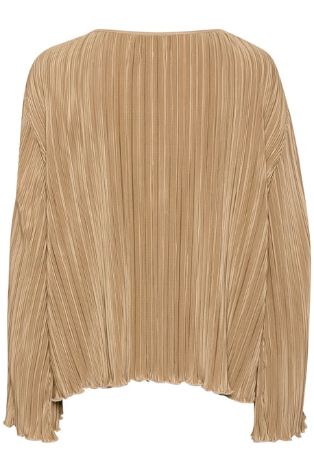 Langarm-Bluse Gerade Passform Dune beige - Image 5