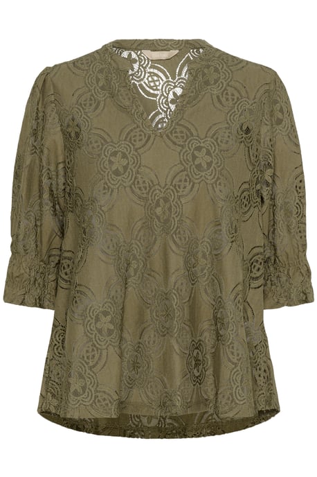Langarm-Bluse Relaxed fit Dusky Green - Image 4